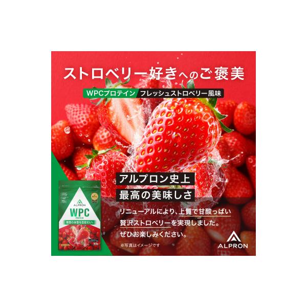 ALPRON WPC プロテイン フレッシュストロベリー風味 900g×1個