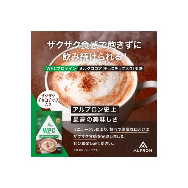 ALPRON WPC プロテイン ミルクココア風味(チョコチップ入り) 900g×1個