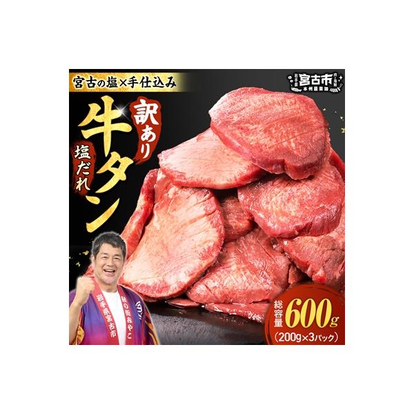宮古の厚切り塩だれ牛タン600g【タン先あり】