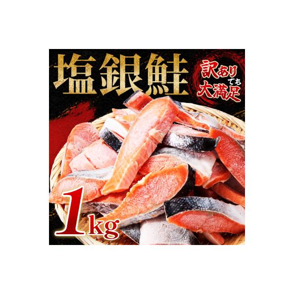 【訳あり】約1kg　塩銀鮭　切身　トロカマ入　詰め合せセット