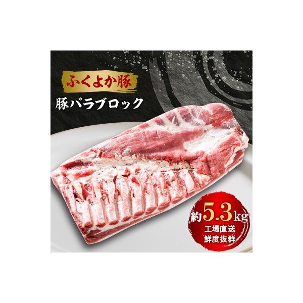 工場直送・鮮度抜群・ダイナミック【ふくよか豚】豚バラブロック 約5.3kg