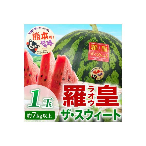 熊本市 【先行予約】熊本県産 高糖度シャリっと食感!羅皇ザ・スウィート 2L以上 1玉 約7kg (熊本市)
