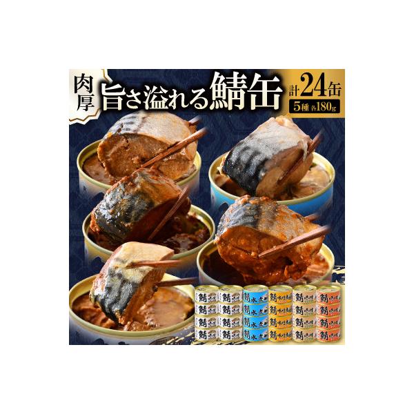 鯖缶詰24缶 A(醤油・唐辛子・生姜・味噌煮・水煮) こだわりも身もギュッと詰め込んだ贅沢さば缶