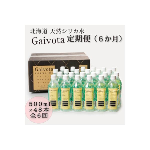 <定期便　Gaivota2箱(500ml×48本)×6回>　北のハイグレード食品　北海道乙部町の天然
