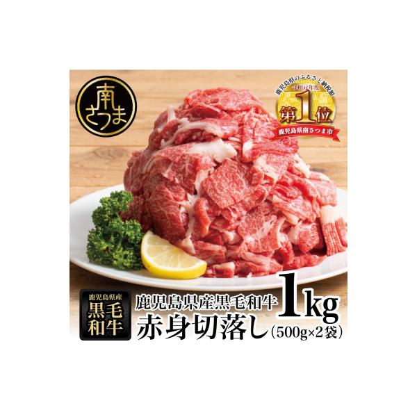 【鹿児島県産】黒毛和牛 赤身 切り落とし 1kg(500g×2)