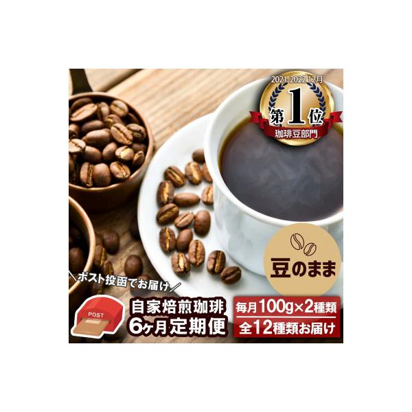 【ポスト投函】コーヒー定期便 6ヶ月 Morrow珈琲 100g×2種 豆[No5354-0229]