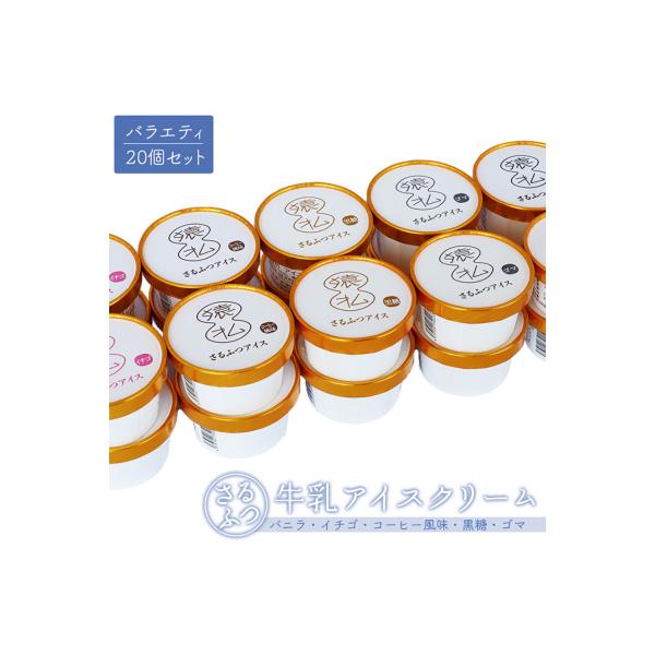 さるふつ牛乳アイスクリーム バラエティ20個セット【0302601】