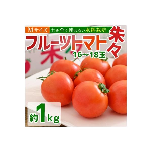 ■お礼品詳細　・容量：フルーツトマト朱々(Mサイズ):16〜18玉(約1kg)　・消費期限：冷蔵:1ヶ月/常温:1週間　・配送方法：常温　・事業者：株式会社　サニープレイスファーム　・提供元：佐伯市■お申し込み・配送・その他　・発送時期：準...