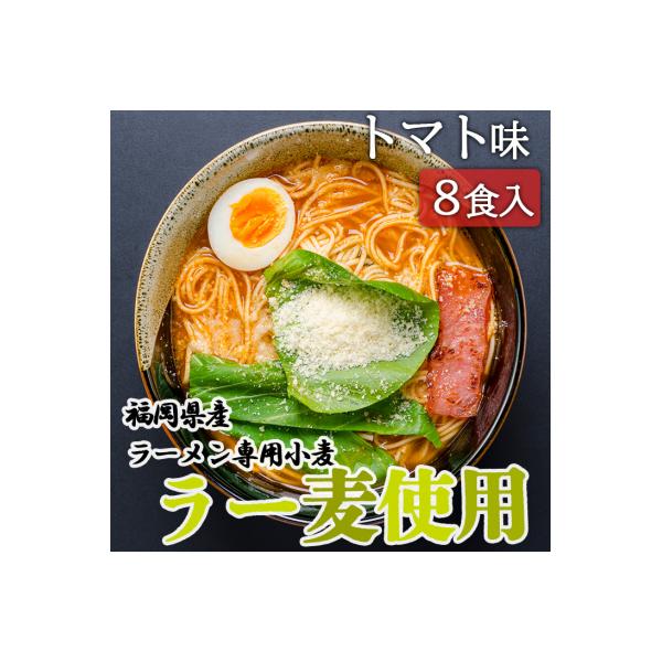 ラーメン 福岡県産 ラー麦使用 トマトラーメン 8食入 たなばたの里[No5354-0387]