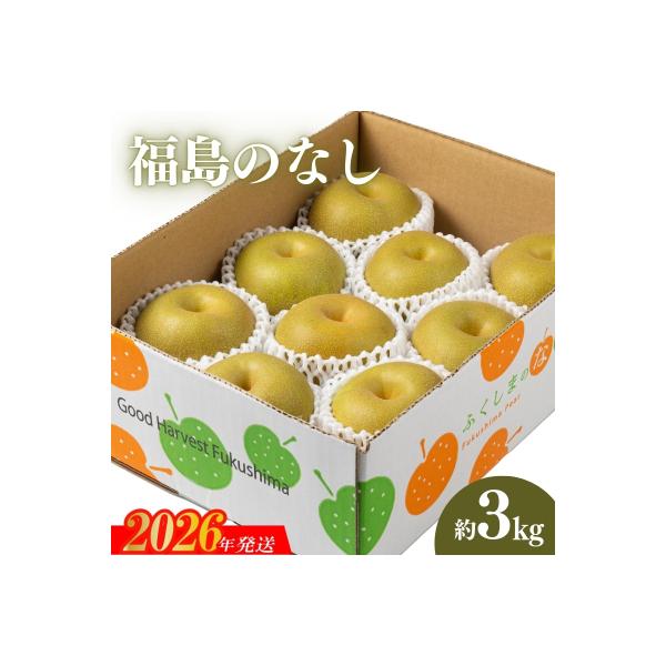 ■お礼品詳細　・事業者：株式会社幸青果　・内容量：約3kg　・賞味期限：発送日＋５日　・配送方法：常温便　・提供元：福島市■お申し込み・配送・その他　・発送時期：2026年8月下旬から2026年9月下旬発送予定　・申込受付期間：2026年8...