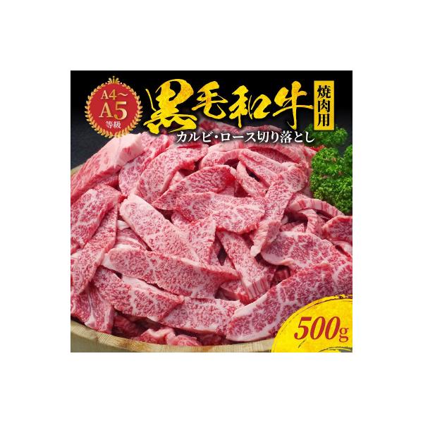 黒毛和牛 焼肉 カルビ ロース 切り落とし 500g A4 ～ A5_S001-026A