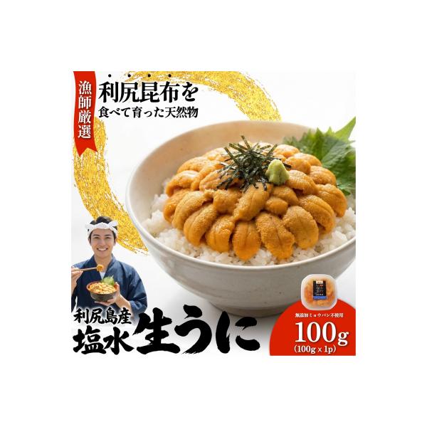 【2026年発送受付】漁師厳選!利尻産キタムラサキウニ100g(100g×1p)[1060087]