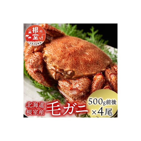 【北海道根室産】毛がに500g前後×4尾 D-21004