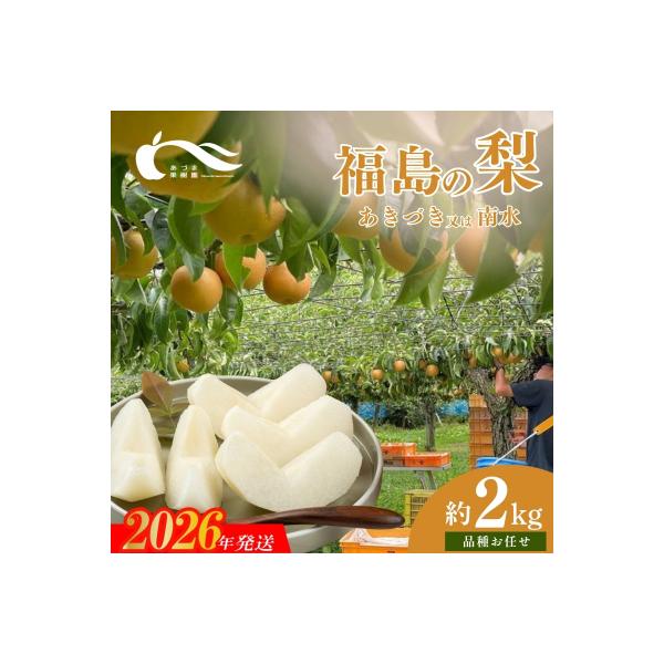 梨　品種おまかせ　(あきづき又は南水)約2kg【2026年発送】No.1764