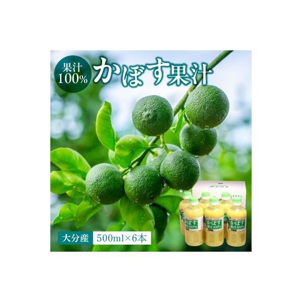 【大分県】【果汁100%】【無添加】カボス果汁 500ml×6本_F10041