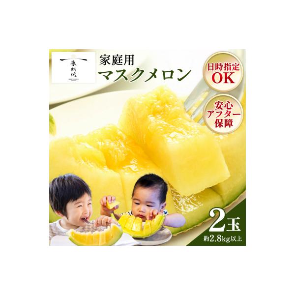訳あり メロン2玉入り 青肉 2個 家庭用 マスクメロン 数量限定 tn-0025