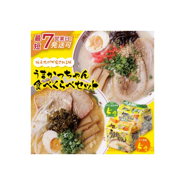 【7営業日以内発送】うまかっちゃん 博多からし高菜・豚骨ラーメン食べ比べセット(5食×2)