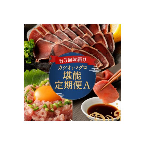 【定期便3回】カツオとマグロ堪能定期便A かつおのたたき まぐろ切り落とし ネギトロ