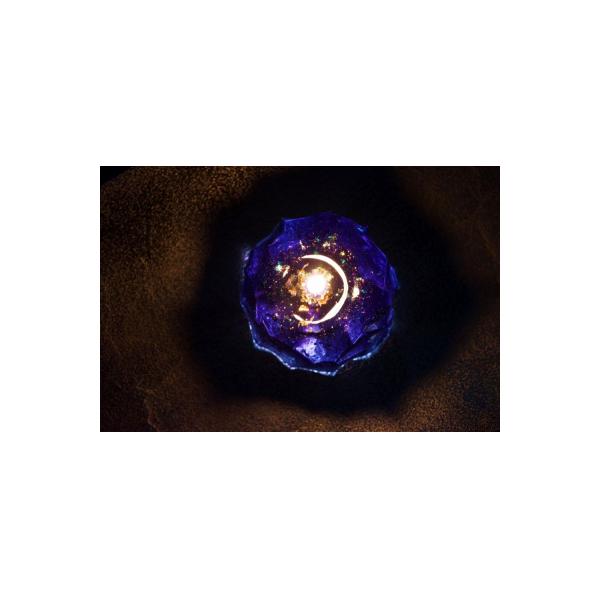 星取県キャンドル星降るミニキャンドル　ブルー【夜空】/　金木犀の香　神秘　癒し　1点もの　春の柚