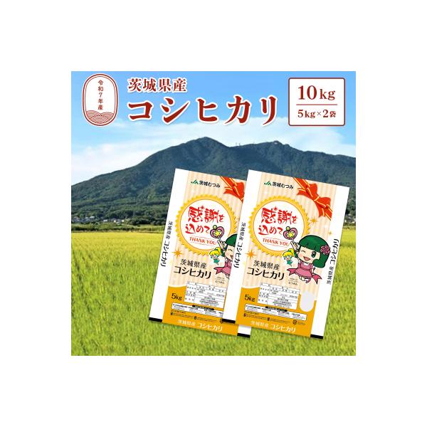【令和7年産】茨城県産 コシヒカリ10kg (5kg×2袋) 白米 JA茨城むつみ こしひかり