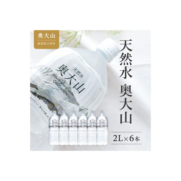 天然水奥大山 2L×6本 ミネラルウォーター ペットボトル 2リットル PET 0532