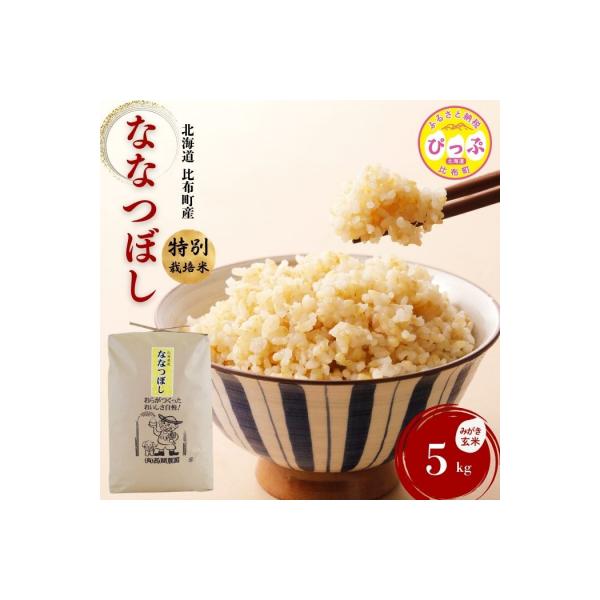 令和7年産 特別栽培米 ななつぼし みがき玄米 5kg 【西間農園】1005-031