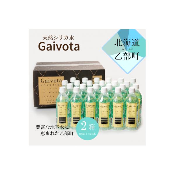 【Gaivota　2箱(500ml×24本/箱)】北のハイグレード食品　北海道乙部町の天然シリカ水