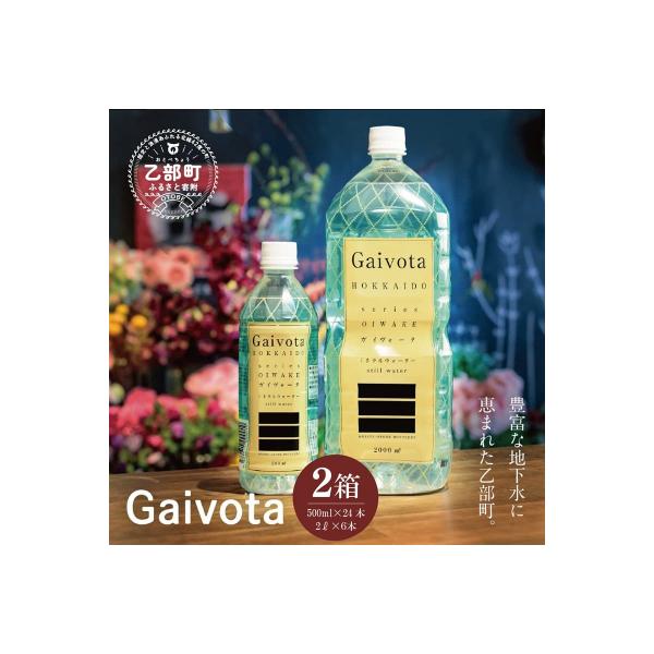 【Gaivota　1箱(500ml×24本/箱)+1箱(2L×6本/箱)】天然シリカ水
