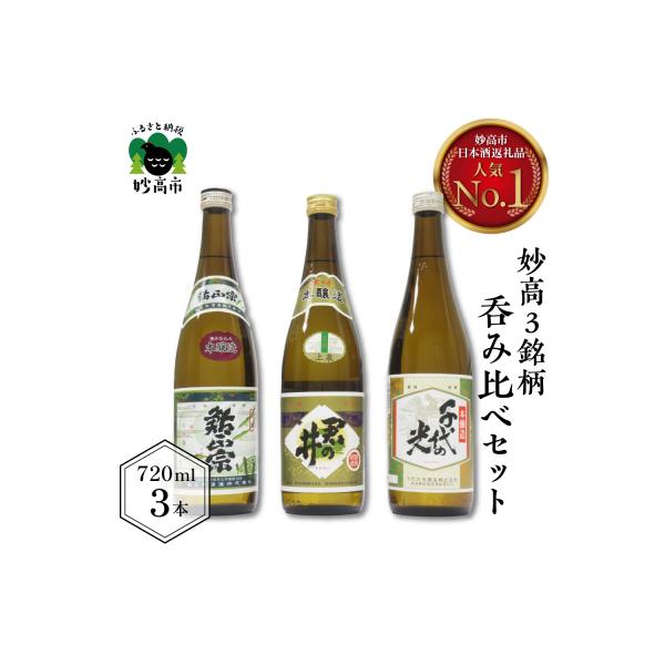 新潟県妙高3銘柄のお酒呑み比べセット　720ml×3本