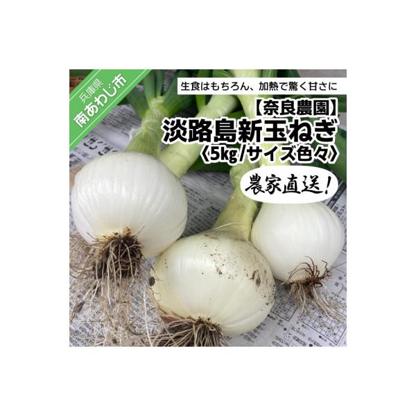 農家直送!【奈良農園】淡路島新玉ねぎ ≪5kgサイズ色々≫