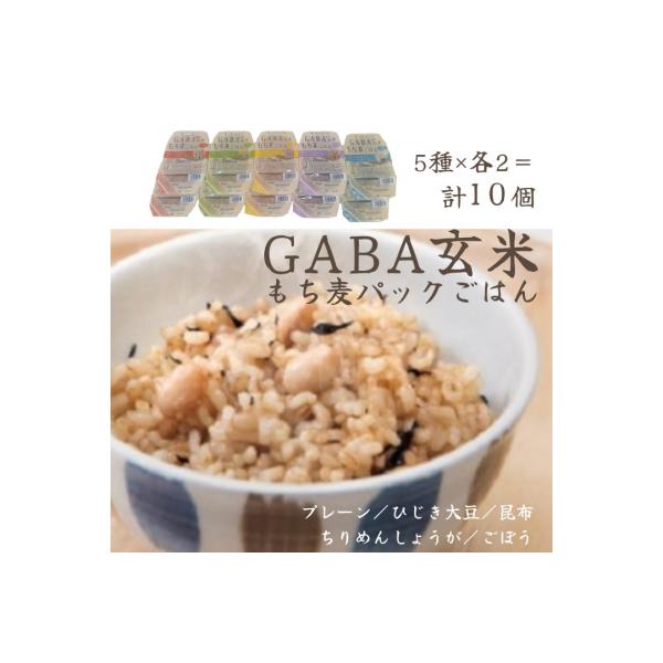 GABA玄米もち麦パックごはん 5種類セット(10パック入り)きぬむすめ JA 0938