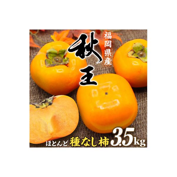 福岡県ブランド　高級柿【秋王】3.5kg【JAほたるの里】_HA1352