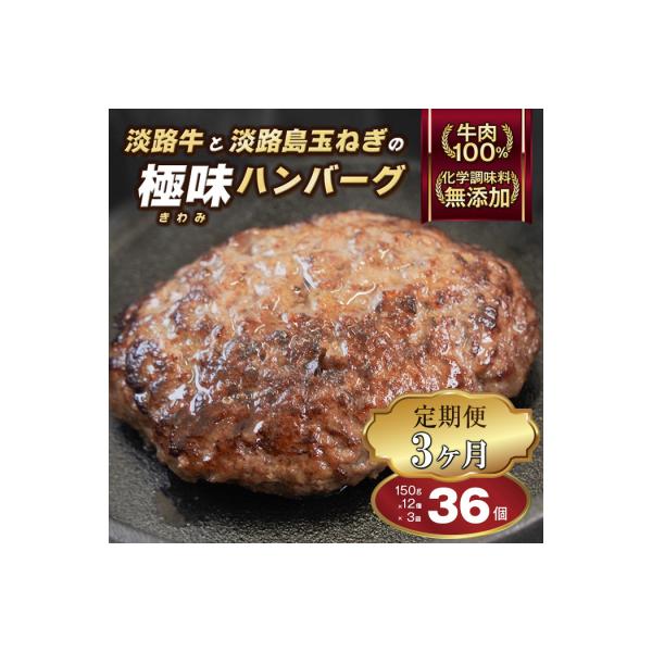 【定期便3ヶ月】淡路島 極味ハンバーグ 150g×12個　ao05870