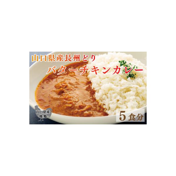 長州どり バターチキン カレー 山口県産 鶏肉 170g x 5袋 EW007-NT