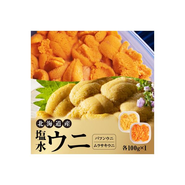 北海道産 世壱屋塩水ウニ(ムラサキウニ&バフンウニ)各100g_Y038-0142