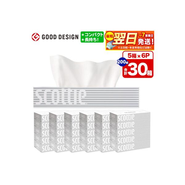 ティッシュ スコッティ ティシュー 5箱×6パック 秋田市オリジナル|15_nsc-050601