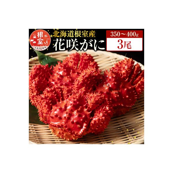 【北海道根室産】花咲かに350～400g×3尾 G-19001