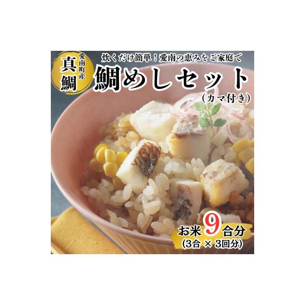 鯛めしセット (180g×3パック) カマ付き まだい 鯛 ダイスカット 愛南町愛南サン・フィッシュ
