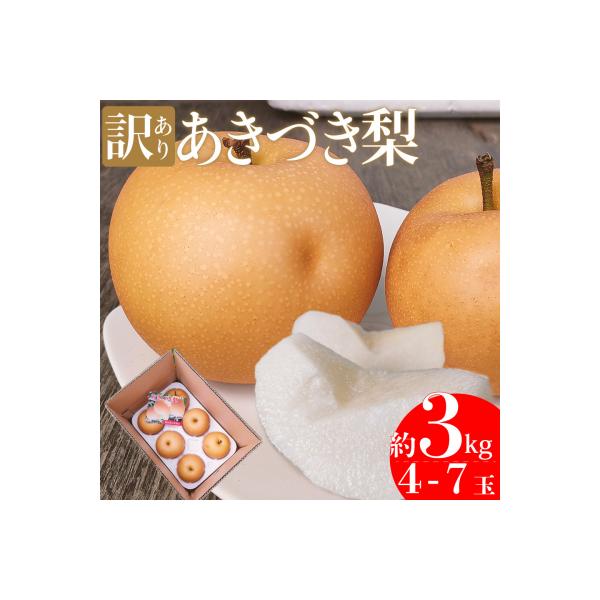 訳あり 規格外 あきづき梨 3kg(4～7玉)