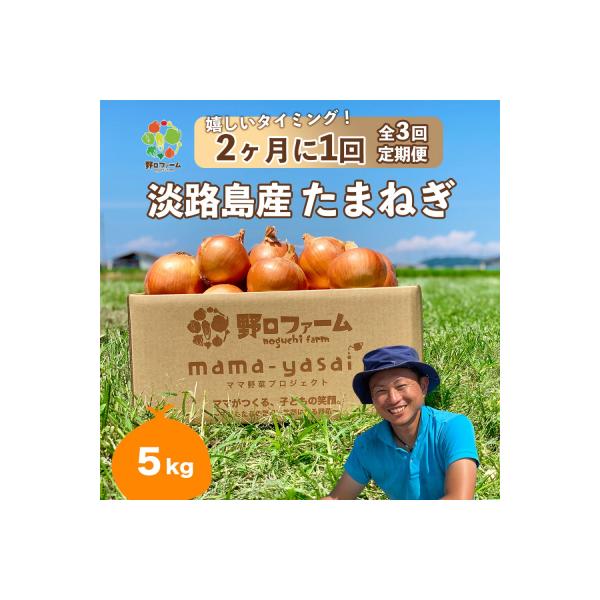 【全3回・2ヶ月に1回定期便】mama-yasai たまねぎ5kg