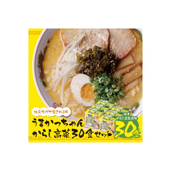 うまかっちゃん 豚骨ラーメン＜博多からし高菜風味＞(5袋×6)30食