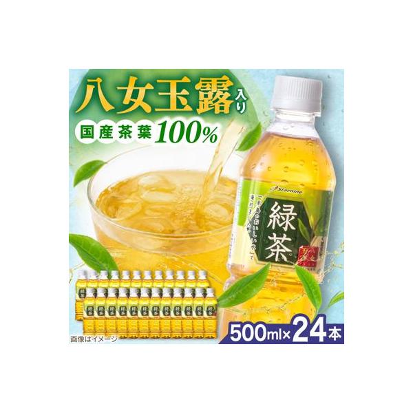 八女 玉露入り 緑茶 500ml × 24本  糸島市/スターナイン お茶 [ARM004]