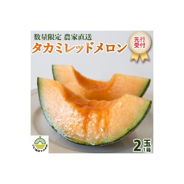 【令和8年産】【先行受付】タカミレッドメロン 秀品 2玉入 メロン 貴味 タカミ [CG002ya]