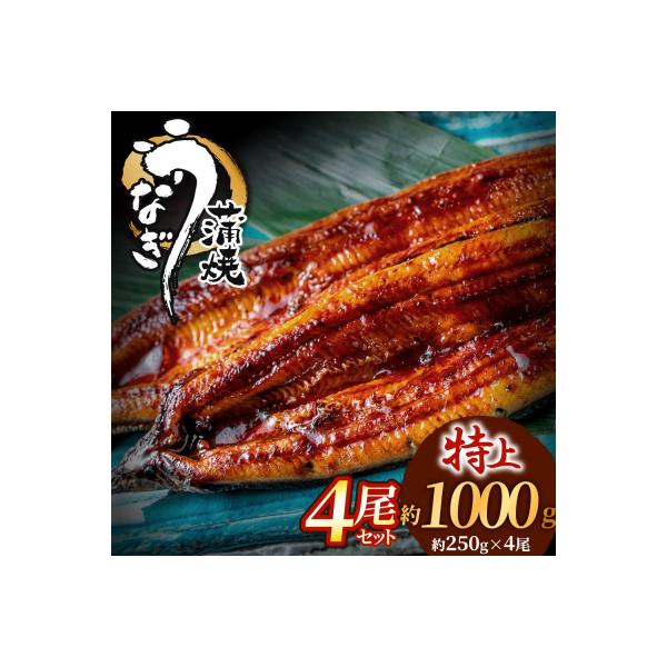 うなぎ蒲焼き4尾セット(約250g×4尾)【魚住商店】_HA1494