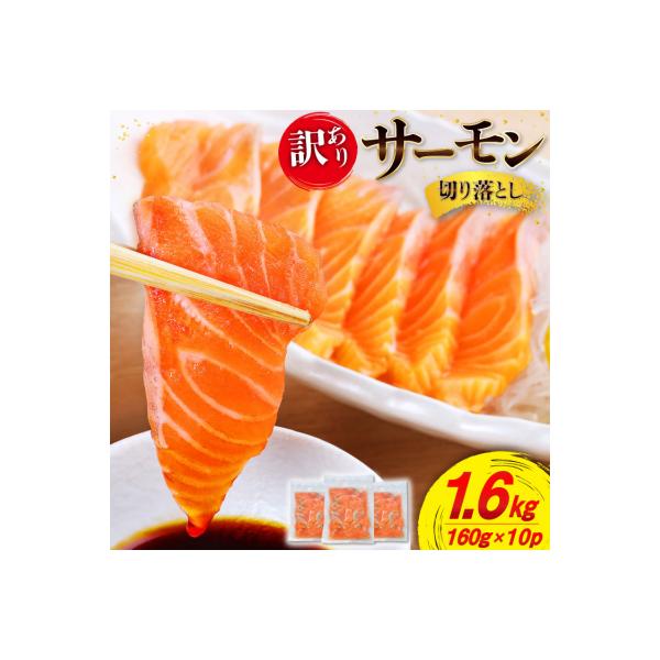 訳あり サーモン 切り落とし おさしみ用 1.6kg 160g x10p [20565989]  鮭