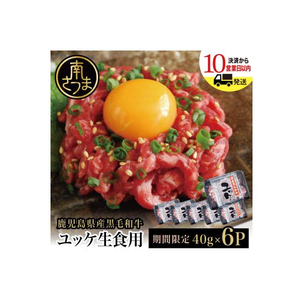 【鹿児島県産】黒毛和牛ユッケ 40g×5P タレ付 生食認定工場 カミチク