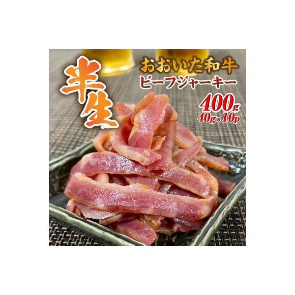 【黒毛和牛】 おおいた和牛 半生 ビーフジャーキー 400g (40g×10P)_2392R-2