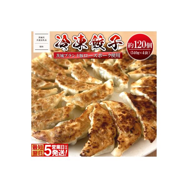 【茨城県共通返礼品】◎最短翌日発送◎ ローズポーク使用 冷凍餃子 約120個 (540g×4袋)