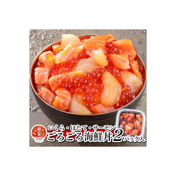 いくら・ほたて・サーモンのごろごろ海鮮丼×2P G-81003