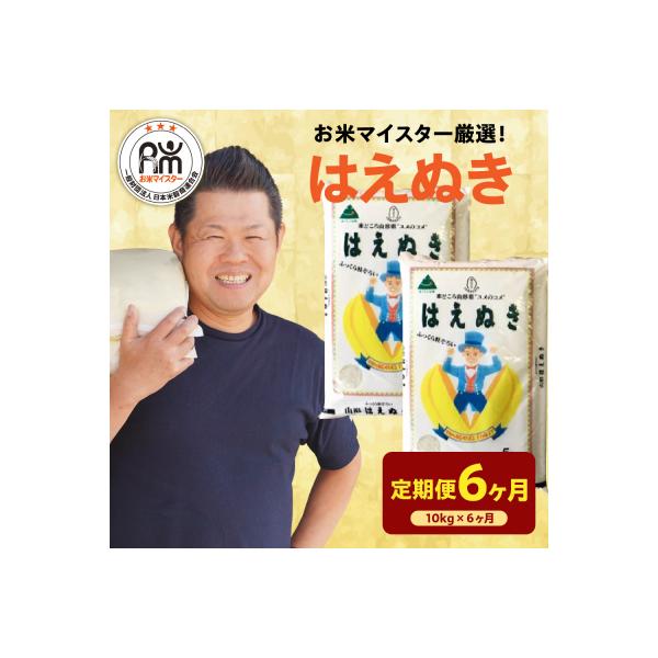 【先行予約】6ヶ月定期便 令和8年産 はえぬき 10kg × 6回 計60kg